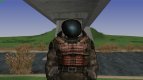 The commander of the group Dark stalkers in a scientific suit of S. T. A. L. K. E. R V. 1