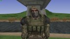 A member of the group Cleaners in the body armor CHN-1 of S. T. A. L. K. E. R V. 1