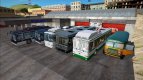 Pack of different LiAZ cars (158, 5280, 6213, 5283)