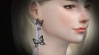 Earrings with butterflies