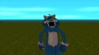 A man in a blue suit of a thin saber-toothed tiger from Zoo Tycoon 2