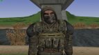 A member of the group Cleaners in the body armor CHN-1 of S. T. A. L. K. E. R V. 3