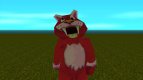 El hombre del traje rojo del tigre de dientes de sable grueso de Zoo Tycoon 2