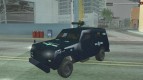 Vehículo blindado de la policía federal