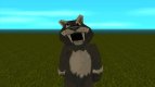 A man in a black and white suit of a fat saber-toothed tiger from Zoo Tycoon 2
