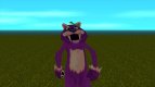 El hombre en el traje púrpura del tigre de dientes de sable delgado de Zoo Tycoon 2