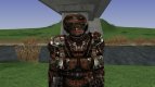 A member of the group alpha team in a camouflage suit Berill-5M with a helmet Sphere-08 from S. T. A. L. K. E. R