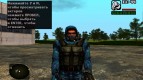 Member of the group Clean Sky in lightweight jumpsuit sky Sentinel from S. T. A. L. K. E. R v. 2