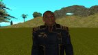 David Anderson en uniforme de comandante de Mass Effect
