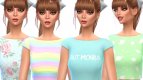 Gothic Pastel Crop Tops - Pack Of Five