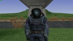 A member of the group the guardians of the Zone in a scientific suit of S. T. A. L. K. E. R V. 1