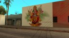 Dios Durga Wallgraffiti