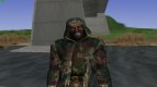 A member of the group the Avengers in a cloak of S. T. A. L. K. E. R V. 1