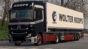 Скин Wolter Koops для Mercedes Actros MP4 2014 для Euro Truck Simulator 2 миниатюра 3