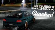 Mitsubishi Lancer Evolution IX Clinched для GTA San Andreas миниатюра 2