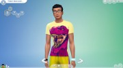 Мужские футболки Neon para Sims 4 miniatura 1