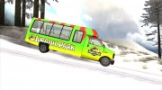 Jurassic Park Tour Bus для GTA San Andreas миниатюра 8