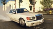 Mercedes-Benz 560SEL (W126) US-spec para GTA 5 miniatura 3