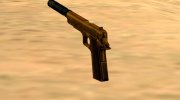 Gold Silenced Pistol for GTA San Andreas miniature 4