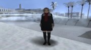 Christie in winter clothes for GTA San Andreas miniature 1