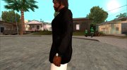 Стильная черная военная куртка para GTA San Andreas miniatura 3