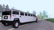 Hummer H2 Limo для GTA San Andreas миниатюра 3