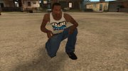 Белая майка — Украина для GTA San Andreas миниатюра 3