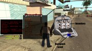 Needs And Inventory Mod (Backpack) для GTA San Andreas миниатюра 1