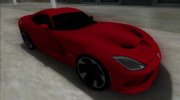 2012 Dodge SRT Viper GTS для GTA San Andreas миниатюра 2