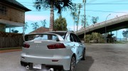 Mitsubishi Lancer Evo X para GTA San Andreas miniatura 4