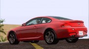 BMW M6 E63 2010 для GTA San Andreas миниатюра 27