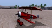 Fokker DR1 для GTA San Andreas миниатюра 1