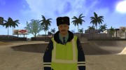 Сотрудник ДПС в зимней униформе v.3 для GTA San Andreas миниатюра 1