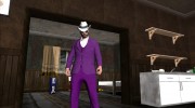 Skin GTA V Online HD в фиолетовом костюме for GTA San Andreas miniature 1