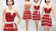 PolkaDot Dress for Sims 4 miniature 3
