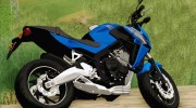 Honda CB650F Azul для GTA San Andreas миниатюра 4