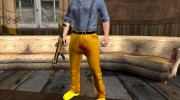 Skin GTA V Online в HD в жёлтой одежде для GTA San Andreas миниатюра 5