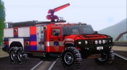 Hummer H2 Firetruck Fire Department City of Los Sanos para GTA San Andreas miniatura 2