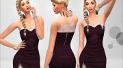 Dubbed Dress для Sims 4 миниатюра 3