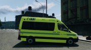 Mercedes-Benz Sprinter PK731 Ambulance для GTA 4 миниатюра 5