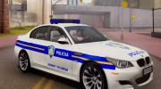 BMW M5 - Croatian Police Car para GTA San Andreas miniatura 2
