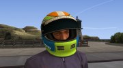 Racing Helmet Falken для GTA San Andreas миниатюра 1