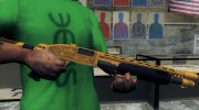 GTA V Pump Shotgun (Новый камуфляж Lowrider DLC) para GTA San Andreas miniatura 1