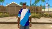 Сине-бело-голубая футболка для GTA San Andreas миниатюра 1