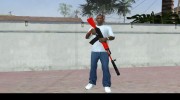 AK-47 black and red para GTA San Andreas miniatura 4