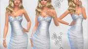 Shiny Dress para Sims 4 miniatura 3