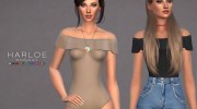 Harloe Bodysuit Set  Christopher067 para Sims 4 miniatura 1