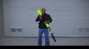 AK-47 chrome green para GTA San Andreas miniatura 4