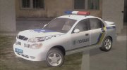 Daewoo Lanos Полиция Украины para GTA San Andreas miniatura 4