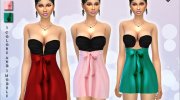 Yes Mini Dress для Sims 4 миниатюра 1